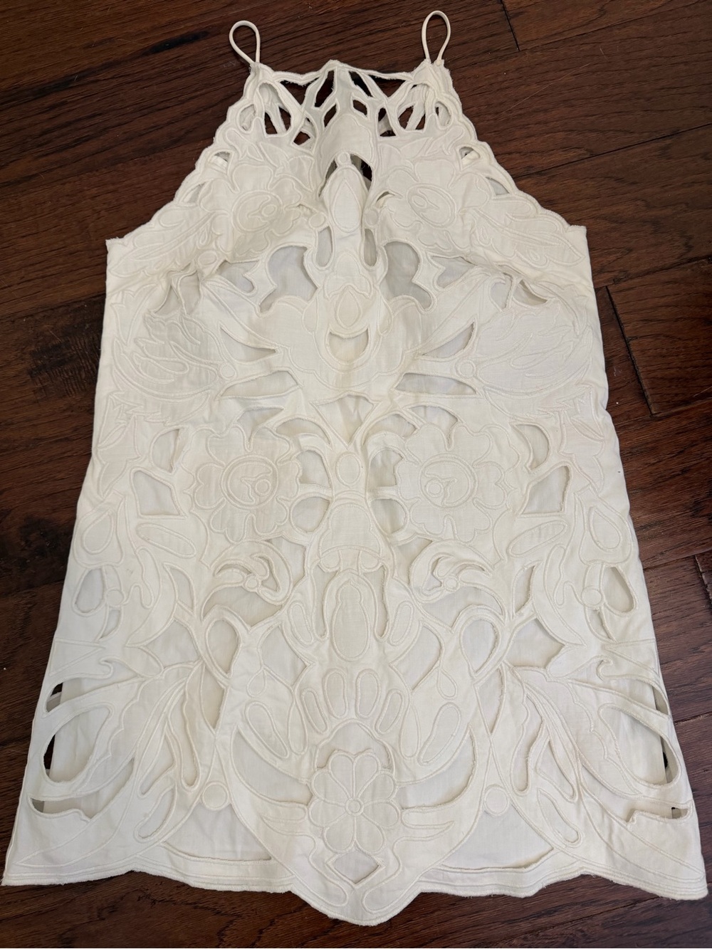 Arrange White Cutwork Mini Dress